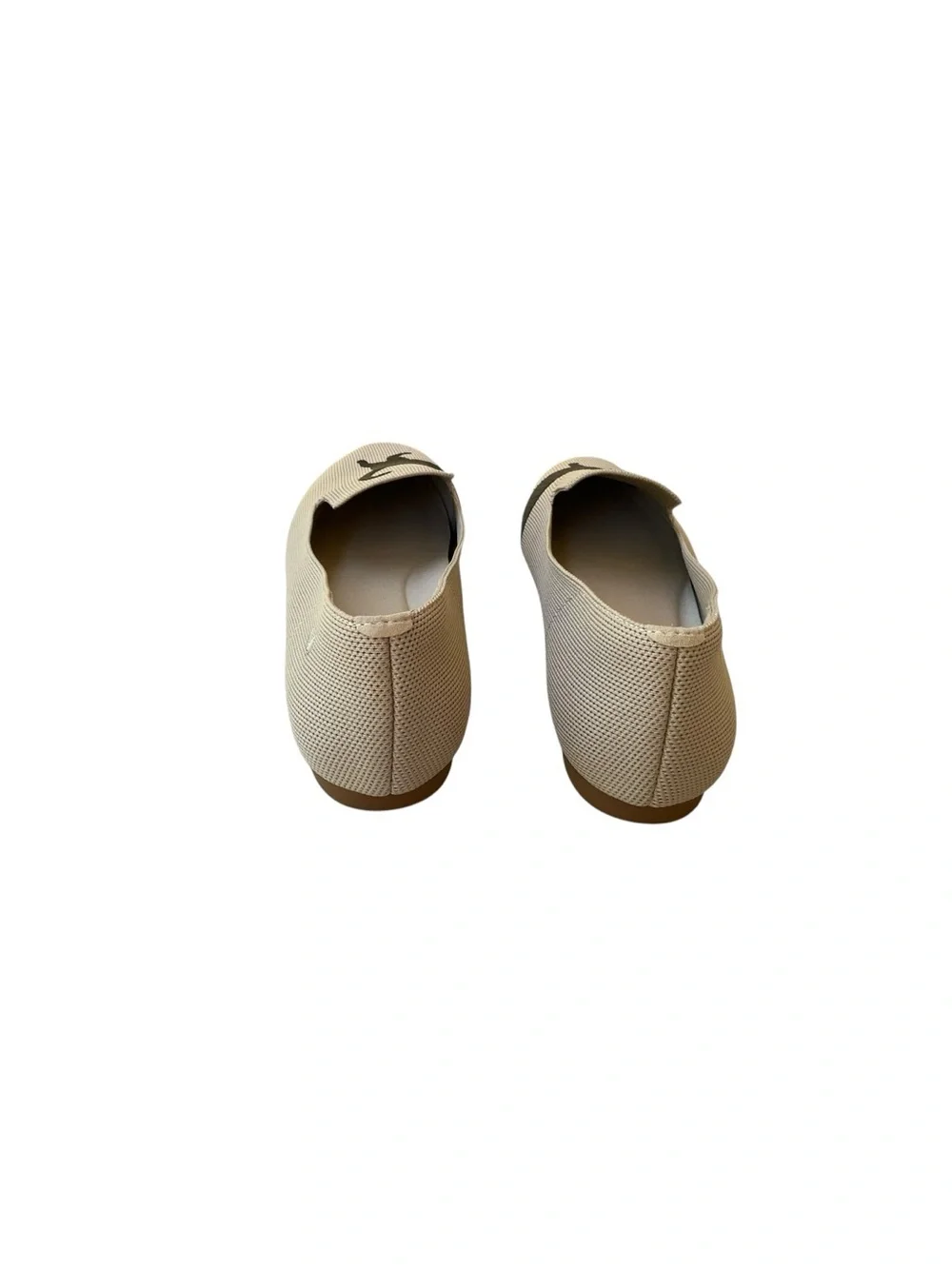 New VIVAIA Audrey Embroidered Cat Loafers Round-Toe Beige Black Slip On 42